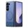 Per Samsung Galaxy Z Fold6 Twill Tessuto Pelle Pelle Custodia Posteriore Magnetica per Telefono (Blu) Per Samsung Galaxy Z Fold6 Twill Tessuto Pelle Pelle Custodia Posteriore Magnetica per Telefono (Blu)