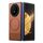 Custodia per telefono con retro magnetico in pelle e tessuto Twill per Honor Magic V3 (marrone) Custodia per telefono con retro magnetico in pelle e tessuto Twill per Honor Magic V3 (marrone)