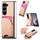 Per Samsung Galaxy Z Fold6 Twill Tessuto Pelle Pelle Carta Borsa Magnetica Posteriore Custodia per Telefono (Rosa) Per Samsung Galaxy Z Fold6 Twill Tessuto Pelle Pelle Carta Borsa Magnetica Posteriore Custodia per Telefono (Rosa)