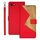 Per iPhone 16e idewei Custodia per telefono in pelle con cuciture bicolore (rosso) Per iPhone 16e idewei Custodia per telefono in pelle con cuciture bicolore (rosso)