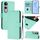 Per vivo V50 Lite 5G Custodia in pelle tinta unita con cordino (verde menta) Per vivo V50 Lite 5G Custodia in pelle tinta unita con cordino (verde menta)