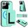 Per Xiaomi 15 CX01 Custodia per telefono con porta carte magnetico Magsafe staccabile (verde menta) Per Xiaomi 15 CX01 Custodia per telefono con porta carte magnetico Magsafe staccabile (verde menta)