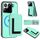 Per Xiaomi 15 Pro CX01 Custodia per telefono con porta carte magnetico Magsafe staccabile (verde menta) Per Xiaomi 15 Pro CX01 Custodia per telefono con porta carte magnetico Magsafe staccabile (verde menta)