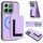 Per Honor X6b CX01 Custodia per telefono con porta carte magnetico Magsafe staccabile (viola chiaro) Per Honor X6b CX01 Custodia per telefono con porta carte magnetico Magsafe staccabile (viola chiaro)