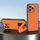 Per iPhone 16 Pro Max Custodia per telefono integrata con supporto invisibile magnetico MagSafe con texture in pelle di pecora (arancione) Per iPhone 16 Pro Max Custodia per telefono integrata con supporto invisibile magnetico MagSafe con texture in pelle di pecora (arancione)