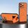 Per iPhone 15 Pro Max Custodia per telefono integrata con supporto invisibile magnetico MagSafe con texture in pelle di pecora (arancione) Per iPhone 15 Pro Max Custodia per telefono integrata con supporto invisibile magnetico MagSafe con texture in pelle di pecora (arancione)