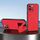 Per iPhone 12 Pro Custodia per telefono integrata con supporto invisibile magnetico MagSafe con texture in pelle di pecora (rosso) Per iPhone 12 Pro Custodia per telefono integrata con supporto invisibile magnetico MagSafe con texture in pelle di pecora (rosso)