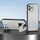 Per iPhone 11 Pro Max Custodia per telefono integrata con supporto invisibile magnetico MagSafe con texture in pelle di pecora (bianco)