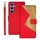 Per Samsung Galaxy S25+ 5G idewei Custodia per telefono in pelle con cuciture bicolore (rosso) Per Samsung Galaxy S25+ 5G idewei Custodia per telefono in pelle con cuciture bicolore (rosso)