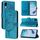 Per Sharp Basio Active3 Custodia per telefono in pelle con motivo a farfalla in rilievo (blu) Per Sharp Basio Active3 Custodia per telefono in pelle con motivo a farfalla in rilievo (blu)