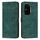 Per Honor 300 Pro / 300 Ultra Custodia in pelle con motivo a strisce e cordino (verde)
