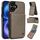 Per iPhone 16 AwQuer Vertical Flip Card Bag Holder Custodia in pelle per telefono (grigio) Per iPhone 16 AwQuer Vertical Flip Card Bag Holder Custodia in pelle per telefono (grigio)