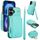 Per iPhone 16 AwQuer Borsa a tracolla con cerniera Portafoglio in pelle Litchi Custodia per telefono (verde menta) Per iPhone 16 AwQuer Borsa a tracolla con cerniera Portafoglio in pelle Litchi Custodia per telefono (verde menta)