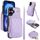Per iPhone 16 AwQuer Borsa a tracolla con cerniera Portafoglio in pelle Litchi Custodia per telefono (viola chiaro) Per iPhone 16 AwQuer Borsa a tracolla con cerniera Portafoglio in pelle Litchi Custodia per telefono (viola chiaro)