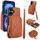 Per iPhone 16 AwQuer Borsa a tracolla con cerniera Portafoglio in pelle Litchi Custodia per telefono (marrone) Per iPhone 16 AwQuer Borsa a tracolla con cerniera Portafoglio in pelle Litchi Custodia per telefono (marrone)
