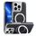 Per iPhone 13 Pro Custodia per telefono con supporto MagSafe in pelle placcata (nero) Per iPhone 13 Pro Custodia per telefono con supporto MagSafe in pelle placcata (nero)