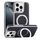 Per iPhone 16 Pro Max Custodia per telefono con supporto MagSafe in pelle placcata (nero) Per iPhone 16 Pro Max Custodia per telefono con supporto MagSafe in pelle placcata (nero)