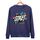 Felpa girocollo casual larga con stampa alfabeto, stampa su richiesta, taglia: XS (blu navy) Felpa girocollo casual larga con stampa alfabeto, stampa su richiesta, taglia: XS (blu navy)