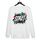 Felpa girocollo casual larga con stampa alfabeto, stampa su richiesta, taglia: XL (bianco) Felpa girocollo casual larga con stampa alfabeto, stampa su richiesta, taglia: XL (bianco)