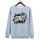 Felpa girocollo casual larga con stampa alfabeto, stampa su richiesta, taglia: XL (grigio) Felpa girocollo casual larga con stampa alfabeto, stampa su richiesta, taglia: XL (grigio)
