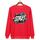 Felpa girocollo casual larga con stampa alfabeto, stampa su richiesta, taglia: XXXL (rosso) Felpa girocollo casual larga con stampa alfabeto, stampa su richiesta, taglia: XXXL (rosso)