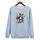Felpa con scollo rotondo casual e larga stampata per ragazzo, stampa su richiesta, taglia: XS (grigio) Felpa con scollo rotondo casual e larga stampata per ragazzo, stampa su richiesta, taglia: XS (grigio)
