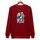 Felpa con scollo rotondo casual e larga stampata per ragazzo, stampa su richiesta, taglia: XS (rosso vino) Felpa con scollo rotondo casual e larga stampata per ragazzo, stampa su richiesta, taglia: XS (rosso vino)