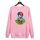 Felpa girocollo casual larga con stampa a palloncino, stampa su richiesta, taglia: S (rosa) Felpa girocollo casual larga con stampa a palloncino, stampa su richiesta, taglia: S (rosa)