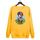 Felpa girocollo casual larga con stampa a palloncino, stampa su richiesta, taglia: XXXL (giallo) Felpa girocollo casual larga con stampa a palloncino, stampa su richiesta, taglia: XXXL (giallo)