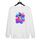 Felpa girocollo casual larga con stampa astronauta, stampa su richiesta, taglia: XS (bianco) Felpa girocollo casual larga con stampa astronauta, stampa su richiesta, taglia: XS (bianco)