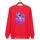 Felpa girocollo casual larga con stampa astronauta, stampa su richiesta, taglia: XS (rosso) Felpa girocollo casual larga con stampa astronauta, stampa su richiesta, taglia: XS (rosso)