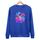 Felpa girocollo casual larga con stampa astronauta, stampa su richiesta, taglia: XS (blu) Felpa girocollo casual larga con stampa astronauta, stampa su richiesta, taglia: XS (blu)