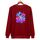 Felpa girocollo casual larga con stampa astronauta, stampa su richiesta, taglia: XL (rosso vino) Felpa girocollo casual larga con stampa astronauta, stampa su richiesta, taglia: XL (rosso vino)