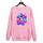 Felpa girocollo casual larga con stampa astronauta, stampa su richiesta, taglia: XXXL (rosa) Felpa girocollo casual larga con stampa astronauta, stampa su richiesta, taglia: XXXL (rosa)