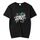 T-shirt girocollo in modal a maniche corte con stampa personalizzata su richiesta, taglia: XL (nero) T-shirt girocollo in modal a maniche corte con stampa personalizzata su richiesta, taglia: XL (nero)