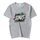 T-shirt girocollo in modal a maniche corte con stampa personalizzata su richiesta, taglia: XL (grigio) T-shirt girocollo in modal a maniche corte con stampa personalizzata su richiesta, taglia: XL (grigio)
