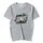 T-shirt girocollo in modal a maniche corte con stampa personalizzata su richiesta, taglia: XXXL (grigio) T-shirt girocollo in modal a maniche corte con stampa personalizzata su richiesta, taglia: XXXL (grigio)