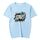 T-shirt girocollo in modal a maniche corte con stampa personalizzata su richiesta, taglia: XXXXXL (azzurro cielo) T-shirt girocollo in modal a maniche corte con stampa personalizzata su richiesta, taglia: XXXXXL (azzurro cielo)