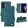 Per OPPO Reno13 F Custodia in pelle con chiusura magnetica (verde)