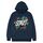 Felpa con cappuccio in pile con stampa alfabeto, stampa su richiesta, taglia: S (blu navy) Felpa con cappuccio in pile con stampa alfabeto, stampa su richiesta, taglia: S (blu navy)