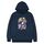 Felpa con cappuccio in pile stampato per bambini, stampa su richiesta, taglia: XS (blu navy) Felpa con cappuccio in pile stampato per bambini, stampa su richiesta, taglia: XS (blu navy)