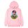 Felpa con cappuccio in pile con stampa a palloncino, stampa su richiesta, taglia: XL (rosa) Felpa con cappuccio in pile con stampa a palloncino, stampa su richiesta, taglia: XL (rosa)