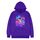 Felpa con cappuccio in pile con stampa astronauta, stampa su richiesta, taglia: M (viola) Felpa con cappuccio in pile con stampa astronauta, stampa su richiesta, taglia: M (viola)