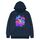 Felpa con cappuccio in pile con stampa astronauta, stampa su richiesta, taglia: L (blu navy) Felpa con cappuccio in pile con stampa astronauta, stampa su richiesta, taglia: L (blu navy)