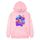 Felpa con cappuccio in pile con stampa astronauta, stampa su richiesta, taglia: L (rosa) Felpa con cappuccio in pile con stampa astronauta, stampa su richiesta, taglia: L (rosa)