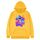 Felpa con cappuccio in pile stampato con astronauta, stampa su richiesta, taglia: XXXL (giallo) Felpa con cappuccio in pile stampato con astronauta, stampa su richiesta, taglia: XXXL (giallo)