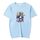 Maglietta a maniche corte in modal con scollo rotondo stampato per bambini, stampa su richiesta, taglia: XXL (azzurro cielo) Maglietta a maniche corte in modal con scollo rotondo stampato per bambini, stampa su richiesta, taglia: XXL (azzurro cielo)