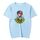 Maglietta a maniche corte in modal con scollo rotondo e stampa a palloncino, stampa su richiesta, taglia: XXXL (azzurro cielo) Maglietta a maniche corte in modal con scollo rotondo e stampa a palloncino, stampa su richiesta, taglia: XXXL (azzurro cielo)