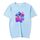 T-shirt a maniche corte in modal con scollo rotondo e stampa astronauta, stampa su richiesta, taglia: XXL (azzurro cielo) T-shirt a maniche corte in modal con scollo rotondo e stampa astronauta, stampa su richiesta, taglia: XXL (azzurro cielo)