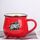 Tazza per acqua con pancia grande in ceramica stampata con alfabeto, stampa su richiesta (rosso) Tazza per acqua con pancia grande in ceramica stampata con alfabeto, stampa su richiesta (rosso)